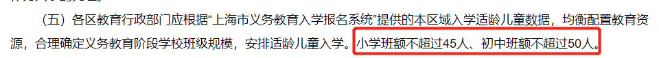 上海中小学一个班有多少人？各区有规定！黄浦、静安控制力度最大……
